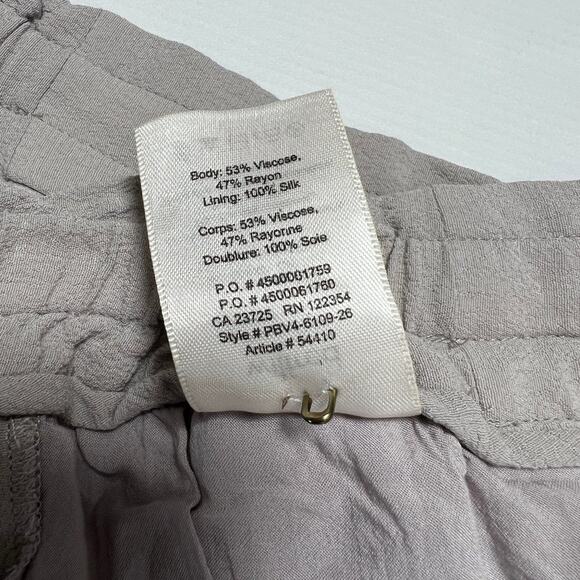 ARITZIA Wilfred Marais Pants SIZE M Gray High Rise Lightweight Pleated Button - Picture 5 of 11